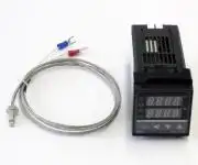 PID hőfokszabályzó 1372°C REX-C100 + szenzor, ALARM 1 funkció