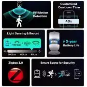Sonoff SenseGuard Motion Gen2 – okos PIR mozgás és megvilágítottság (lux) érzékelő, Zigbee, fehér (SNZB-03PR2)