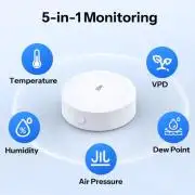 SONOFF AirGuard TH Pressure – hőmérséklet-, páratartalom- és légnyomásérzékelő, Zigbee, fehér (SNZB-02M)