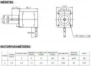 0.56Nm Léptetőmotor, Bipoláris, akár 3D nyomtatóhoz