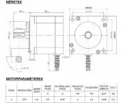 4.5Nm Léptetőmotor, Bipoláris, Hibrid