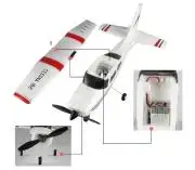 RC Repülő F949 3CH 2.4G Micro Cessna 182 RTF 