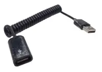  USB hosszabbító kábel- spirál 1m