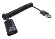  USB hosszabbító kábel- spirál 1m