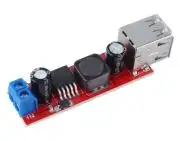 DC-DC konverter, step-down, le konvertál, feszültség voltméter