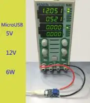 Felkonvertáló, micro USB 5V bemenet
