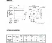 23Nm Léptetőmotor, Bipoláris, Hibrid