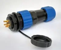 Csatlakozó, IP68 védettség, 5 pin, 25A