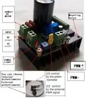 DC motor sebesség szabályzó PWM 160V 5A