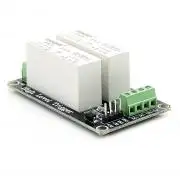 2 csatornás SSR relés DC 3-32V, max 220V DC 5A Solid State Relay Module