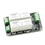 2 csatornás SSR relés DC 3-32V, max 220V DC 5A Solid State Relay Module