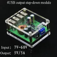 Széles bemeneti tartományú DC-DC konverter 4xUSB kimenettel, QuickCharge QC technológia