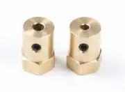 Shaft Motor Flexible Coupling Tyre Wheel Brass Hex Coupler