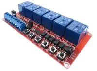 6 csatornás univerzális állapot tartó relés modul