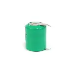 80mAh 3.6V Ni-MH Button Cell Rechargeable Battery w/ Tab Green