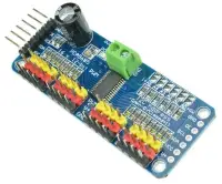 I2C Szervó vezérlő pajzs, 16 csatorna, 12bit
