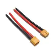 1 pár (2db) XT60 csatlakozó (apa és anya) kábelre szerelve (10cm, 14AWG)