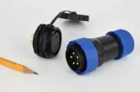 Csatlakozó 28mm IP68 védettség, 5 pin, 25A