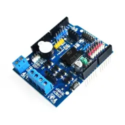 Arduino L298P motorvezérlő pajzs, PWM lehetőség, zümmerrel