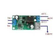 DC-DC konverter, széles bemenet, fix 5V kimenet, USB és sorkapocs