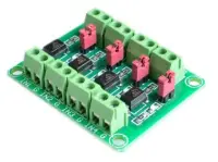 Galvanikus leválasztó panel, 4 csatornás, optócsatolókkal