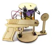 Fa építő KIT, céltábla lövés, lézer és szenzor