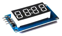 TM1637 LED kijelző modul, 8 szegmenses , 4 karakter és elválasztó