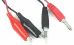 Multiméter mérőkábel, krokodilcsipesz