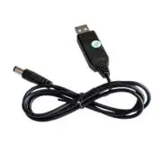 Tápkábel USB - 5.5/2.1mm beépített boost DC-DC konverterrel 12V