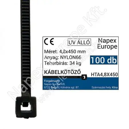 HTA-4,8x450 Kiváló minőségű kábelkötöző, UV álló