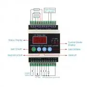 DIN Síre szerelhető Digitális PWM vezérlő, DC motor, fény, stb szabályzó modul