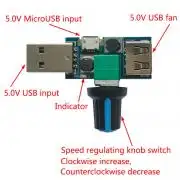 USB ventilátor sebességszabályzó