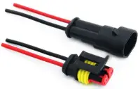 Vízálló anya+apa csatlakozópár autó/motor 18AWG kábellel szerelve