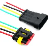 Vízálló anya+apa csatlakozópár autó/motor 18AWG kábellel szerelve