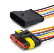 Vízálló anya+apa csatlakozópár autó/motor 18AWG kábellel szerelve