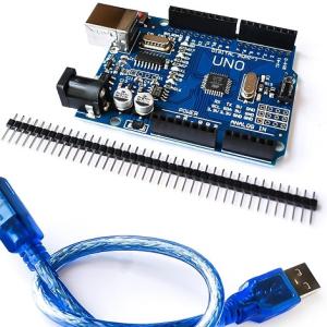 Arduino UNO R3 fejlesztői panel + USB kábel, smd ATMega328-cal