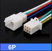 2.8mm-es szabvány Autó/motor csatlakozó pár, 6 pin, kábellel