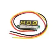 Mini Digital Voltmeter DC 0-100V LED Panel Voltage Meter 3-Digital With 3 Wires