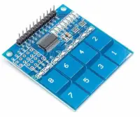 2x4 mátrix gomb panel, érintős, kapacitív, billentyűzet, 4 szám érintős