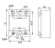 FOTEK DC-AC SSR 60A Solid State Relay