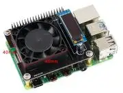 Raspberry PI 4B / 3B intelligens hőmérséklet szabályó pajzs ventilátorral, real-time kijelzővel!