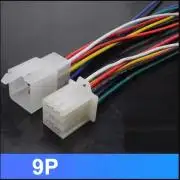 2.8mm-es szabvány Autó/motor csatlakozó pár, 9 pin, kábellel