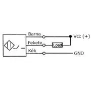 Induktív közelítéskapcsoló NPN Záró (NO) 5VDC 18mm