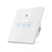 eWeLink app kompatibilis, mozgásérzékelős három gombos okos WiFi villanykapcsoló (fehér)