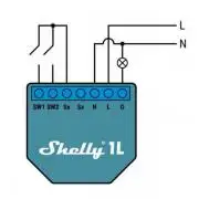 Shelly 1L (csak fázissal működő) Wi-Fi-s okosrelé