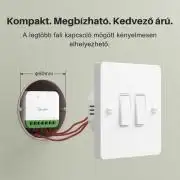 Sonoff MINI DUO 2-Gang Matter Over WiFi Smart Switch – két áramkörös mini relémodul, Wi-Fi, Matter (MINI-2GS)