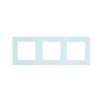 SmartWise fehér 3-as üveg előlapos sorolókeret, S1W WiFi-s sorolható okos konnektor aljzathoz