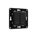 Shelly Wall Switch fali villanykapcsoló, 2 gombos fekete