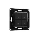 Shelly Wall Switch fali villanykapcsoló, 4 gombos fekete