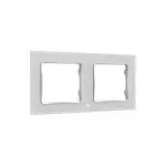 Shelly Wall Switch sorolókeret, 2-es fehér üveg előlapos